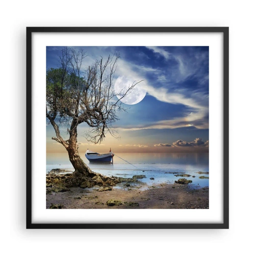 Affiche dans un cadre noir - Poster - Est-ce la fin ou le début ? - 50x50 cm