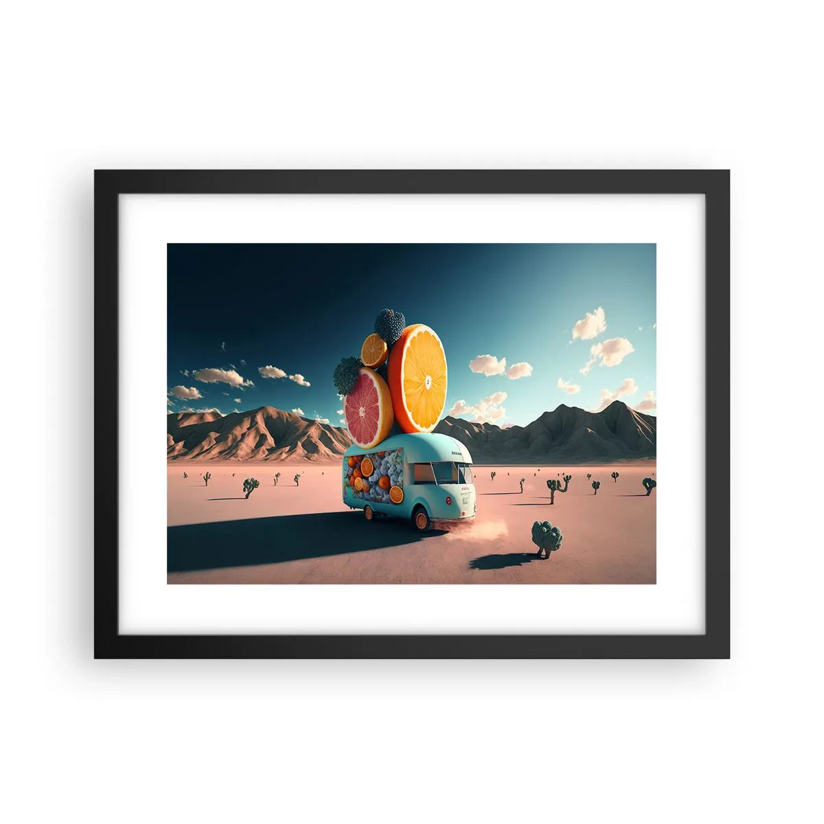 Affiche dans un cadre noir - Poster - Le goût des vacances - 40x30 cm