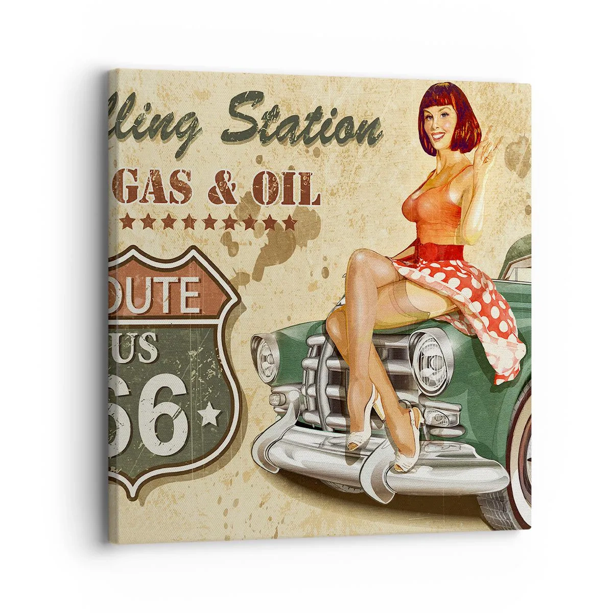 Impression sur toile - Image sur toile - Les superbes années 40. - 30x30 cm