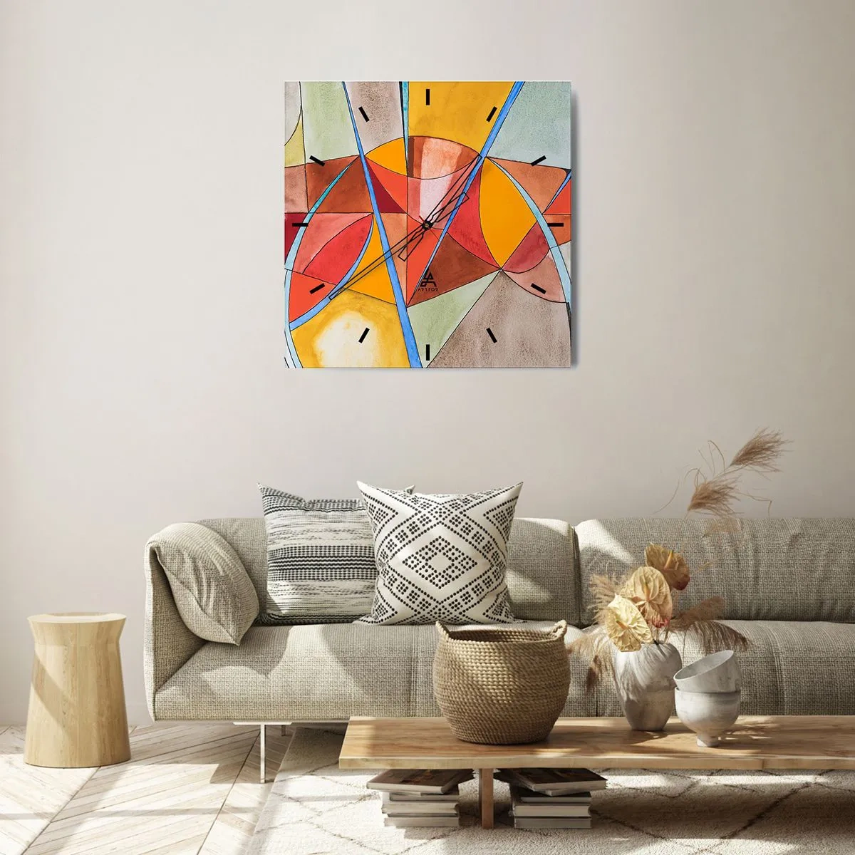 Horloge murale - Pendule murale - Le carrousel, le carrousel des rêves - 40x40 cm