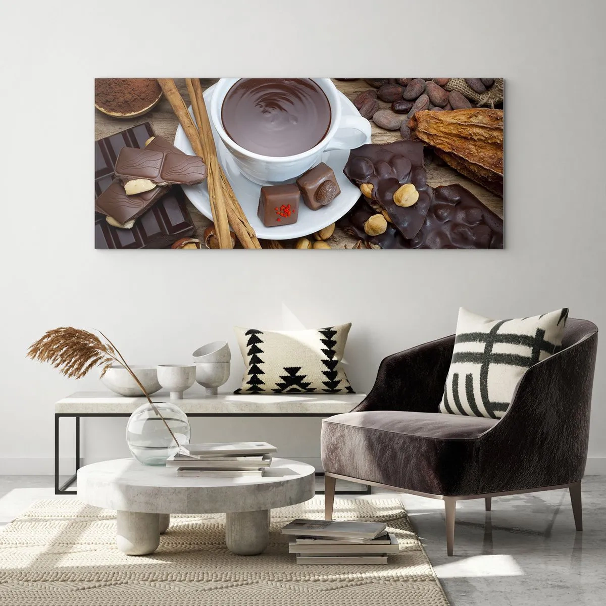 Impression sur verre - Image sur verre - D'une chocolaterie de conte de fées - 100x40 cm