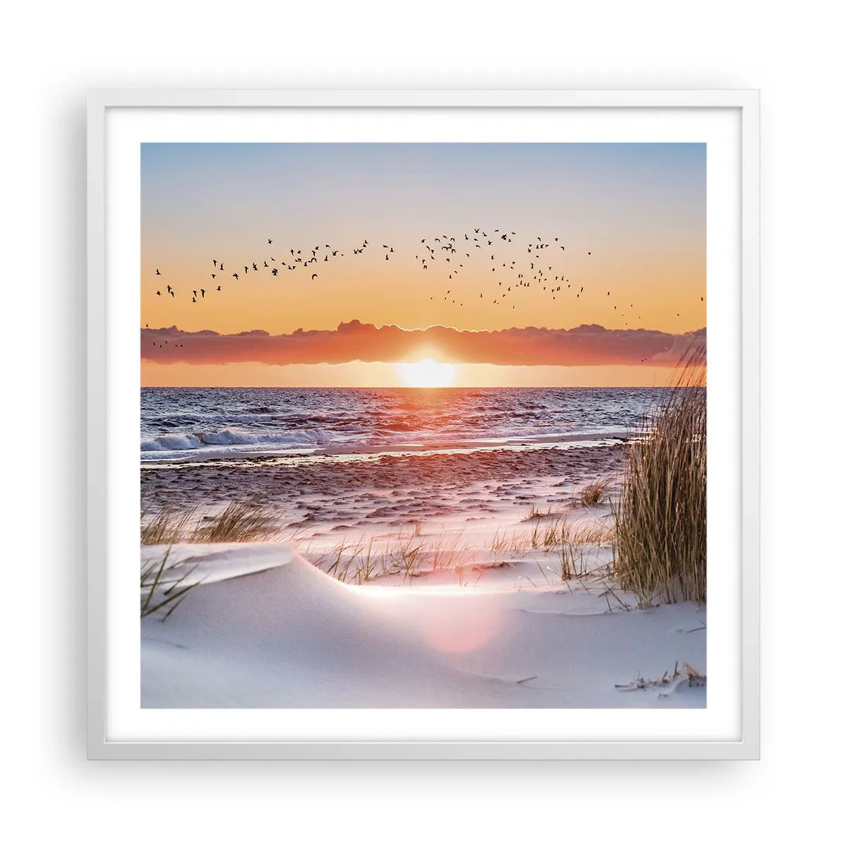 Affiche dans un cadre blanc - Poster - Paysage horizontal - 60x60 cm