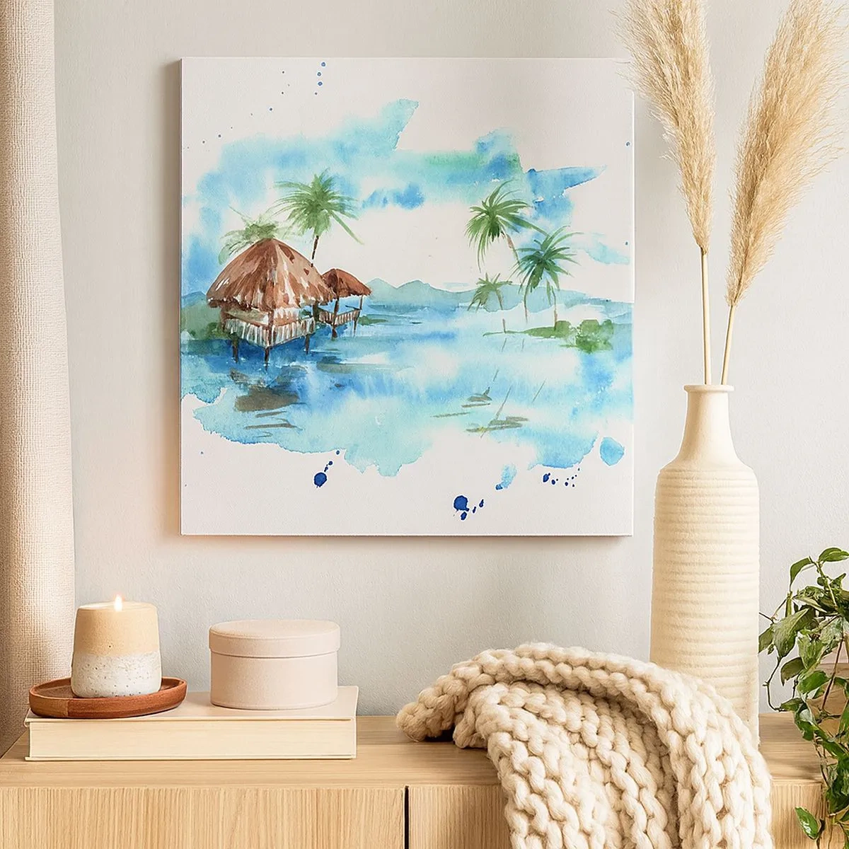 Impression sur toile - Image sur toile - Quelque part dans le Pacifique - 30x30 cm