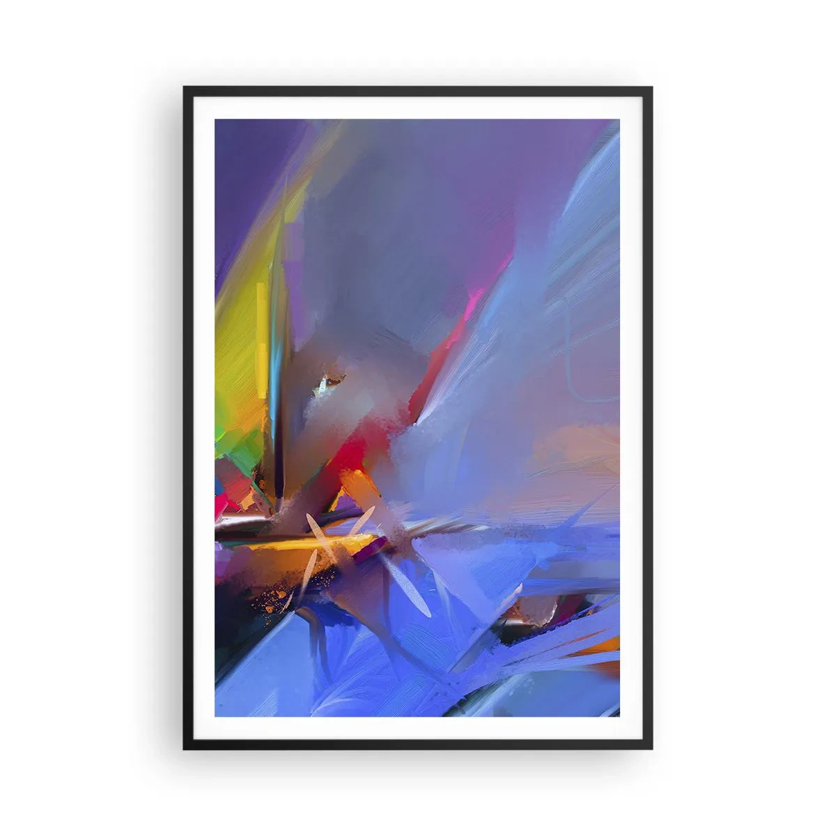 Affiche dans un cadre noir - Poster - Hélices comme un oiseau - 70x100 cm