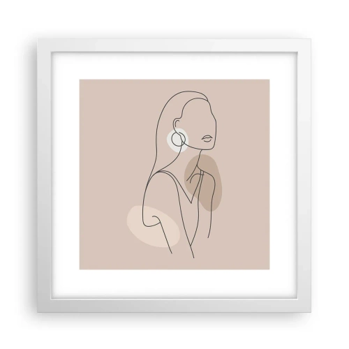 Affiche dans un cadre blanc - Poster - Icone féminin - 30x30 cm