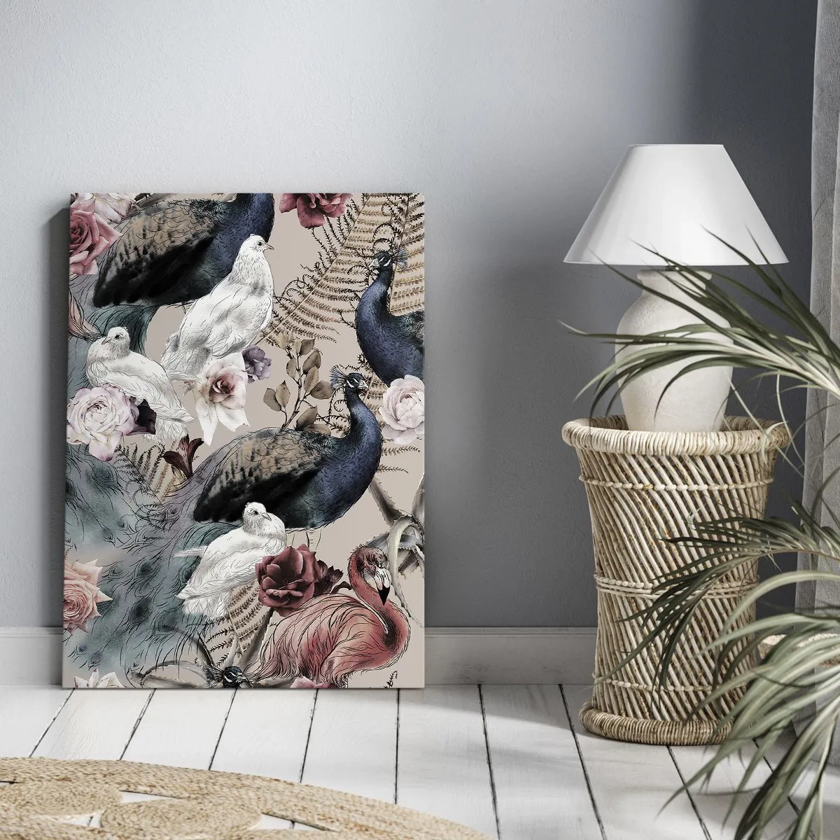Impression sur toile - Image sur toile - Dans un jardin de palace - 45x80 cm