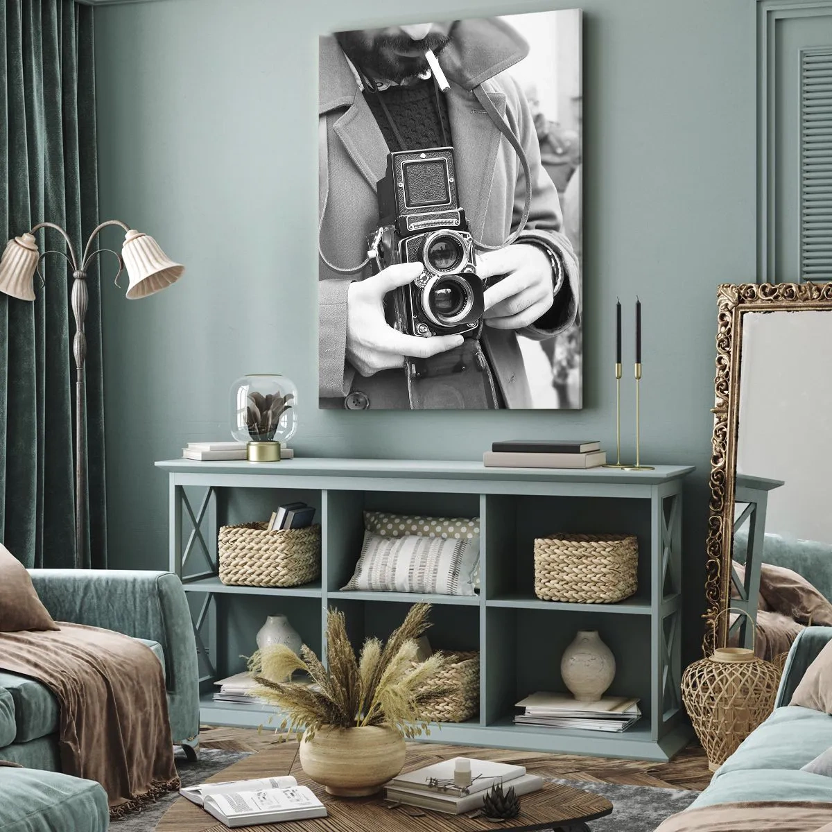 Impression sur toile - Image sur toile - Dans un style rétro - 65x120 cm