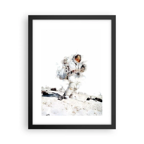 Affiche dans un cadre noir - Poster - Envoyé de la Terre - 30x40 cm