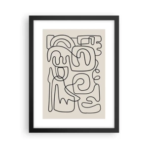 Affiche dans un cadre noir - Poster - Suivez les indices - 30x40 cm