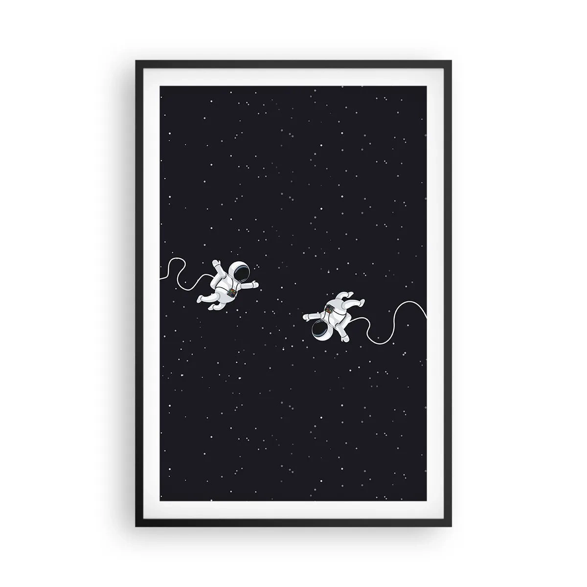 Affiche dans un cadre noir - Poster - Sortie cosmique - 61x91 cm