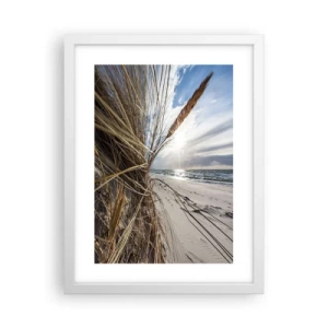 Affiche dans un cadre blanc - Poster - Rencontre des éléments - 30x40 cm