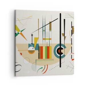 Impression sur toile - Image sur toile - Et le monde s’amuse - 50x50 cm