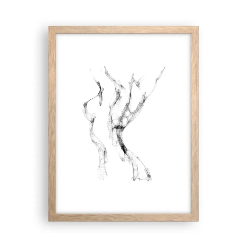 Affiche dans un chêne clair - Poster - Belle et forte - 30x40 cm