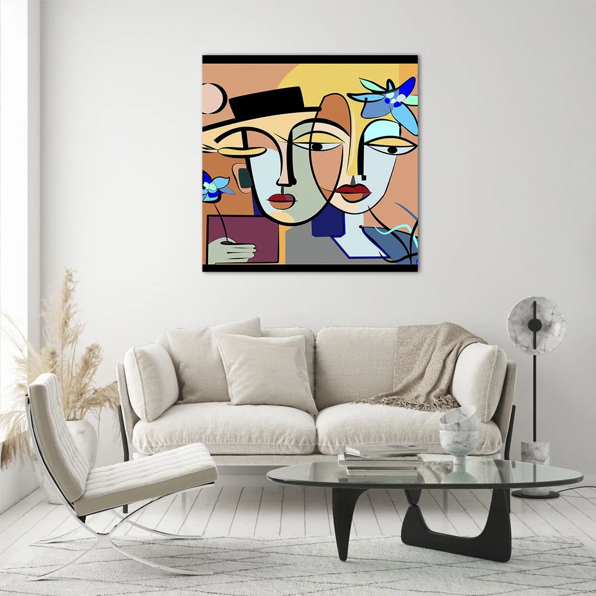 Impression sur verre - Image sur verre - Le Rendez-vous de Picasso - 30x30 cm