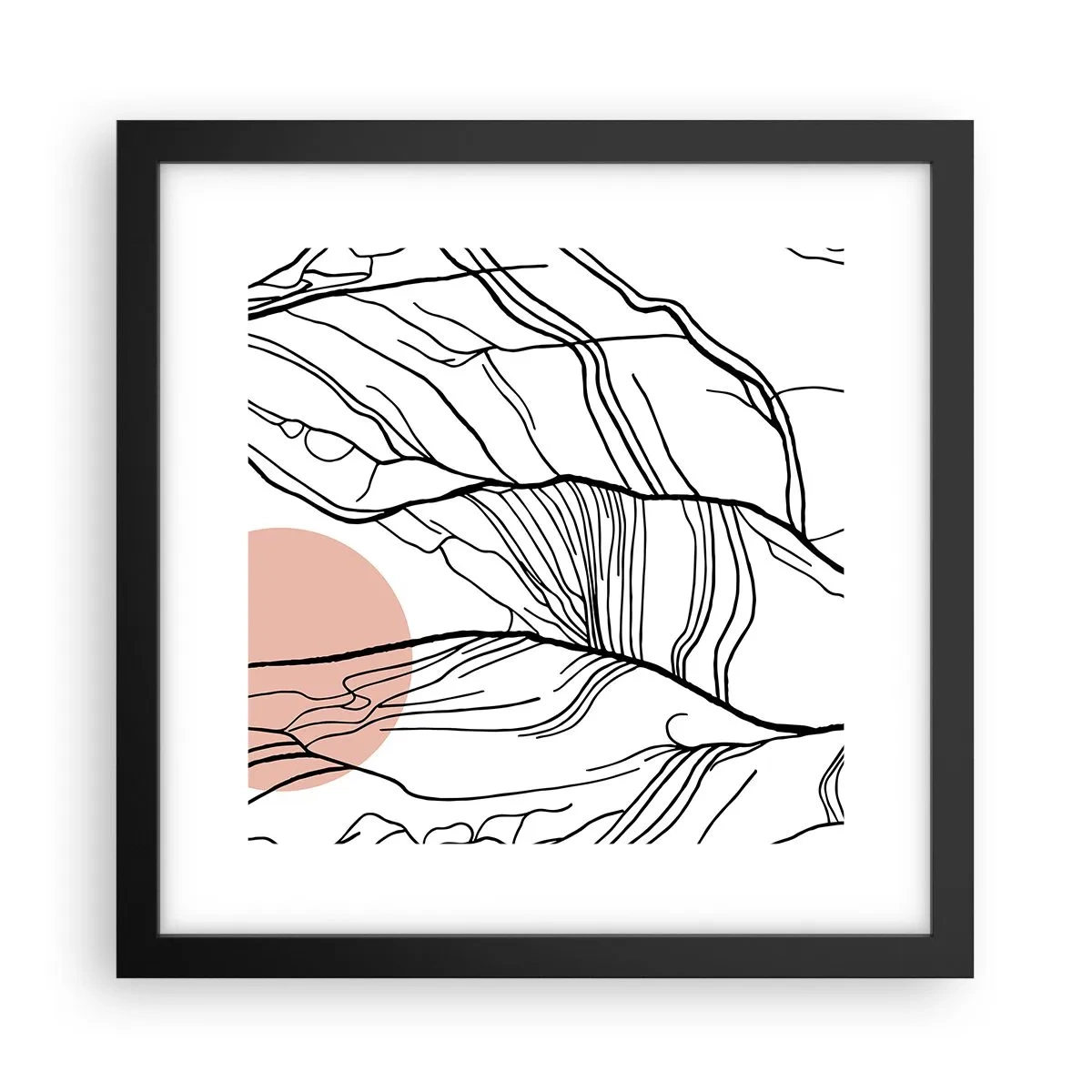 Affiche dans un cadre noir - Poster - Dans un réseau de brindilles - 30x30 cm