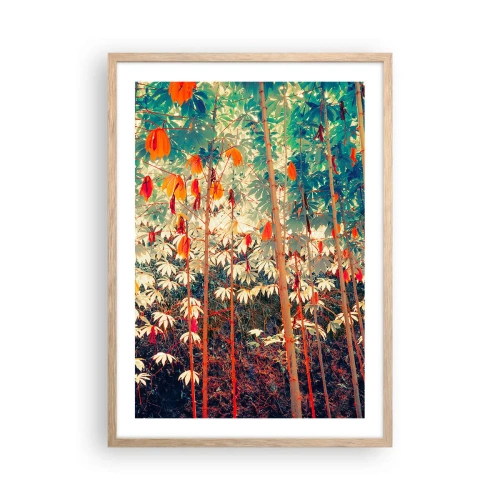 Affiche dans un chêne clair - Poster - La vie secrète des feuilles - 50x70 cm