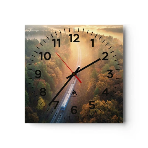 Horloge murale - Pendule murale - Voyage printannier - 40x40 cm