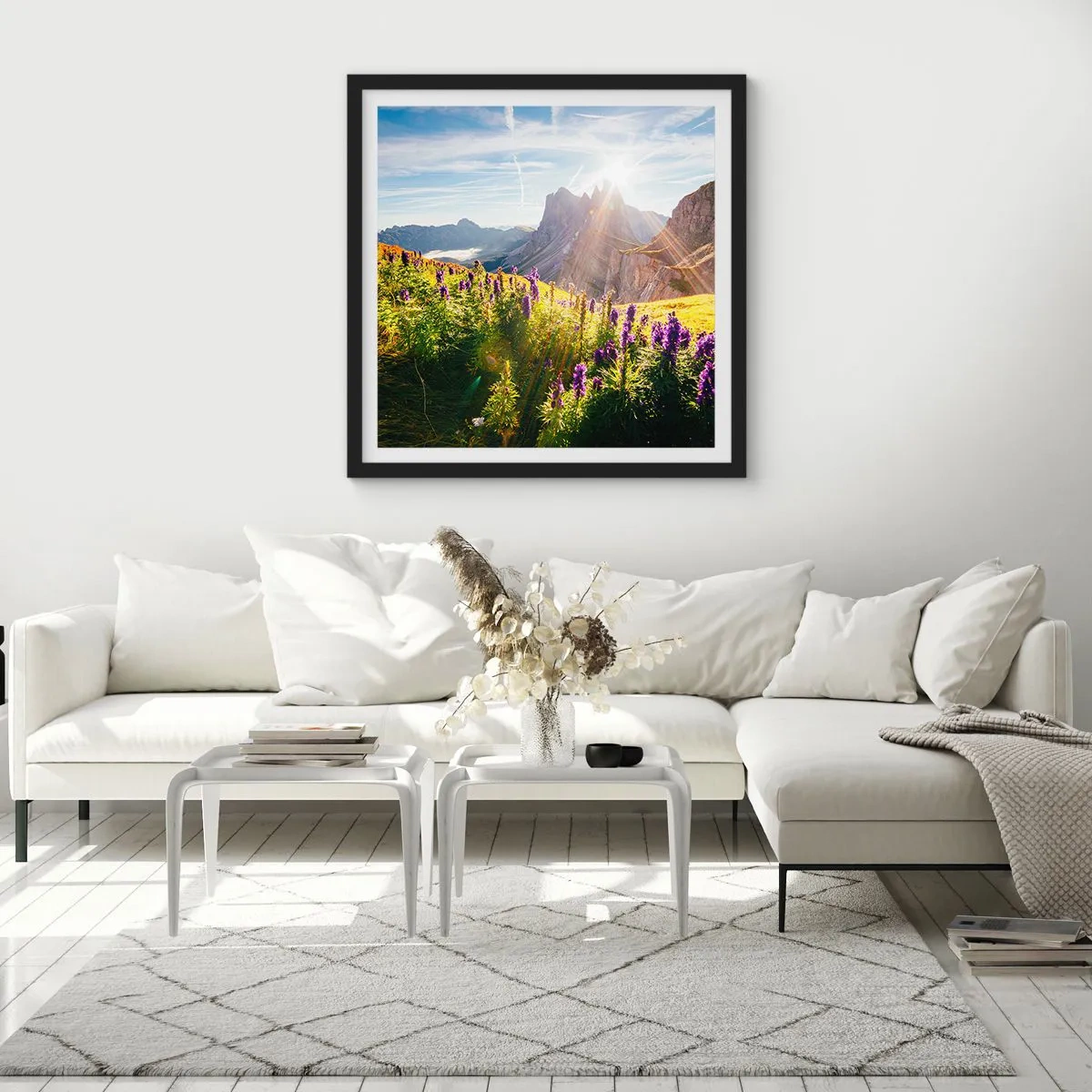 Affiche dans un cadre noir - Poster - La vie secrète des herbes - 60x60 cm