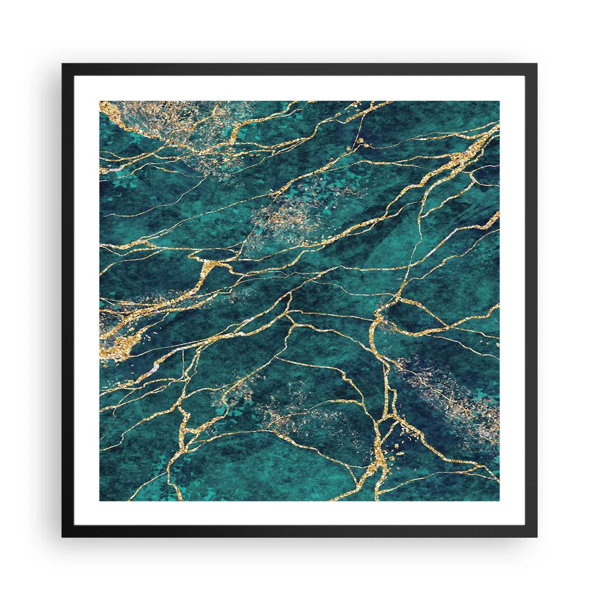 Affiche dans un cadre noir - Poster - Mine d'or - 60x60 cm