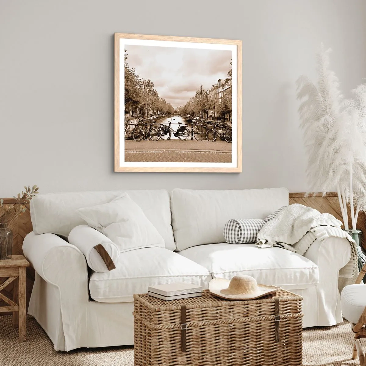 Affiche dans un chêne clair - Poster - Ambiance hollandaise - 30x30 cm