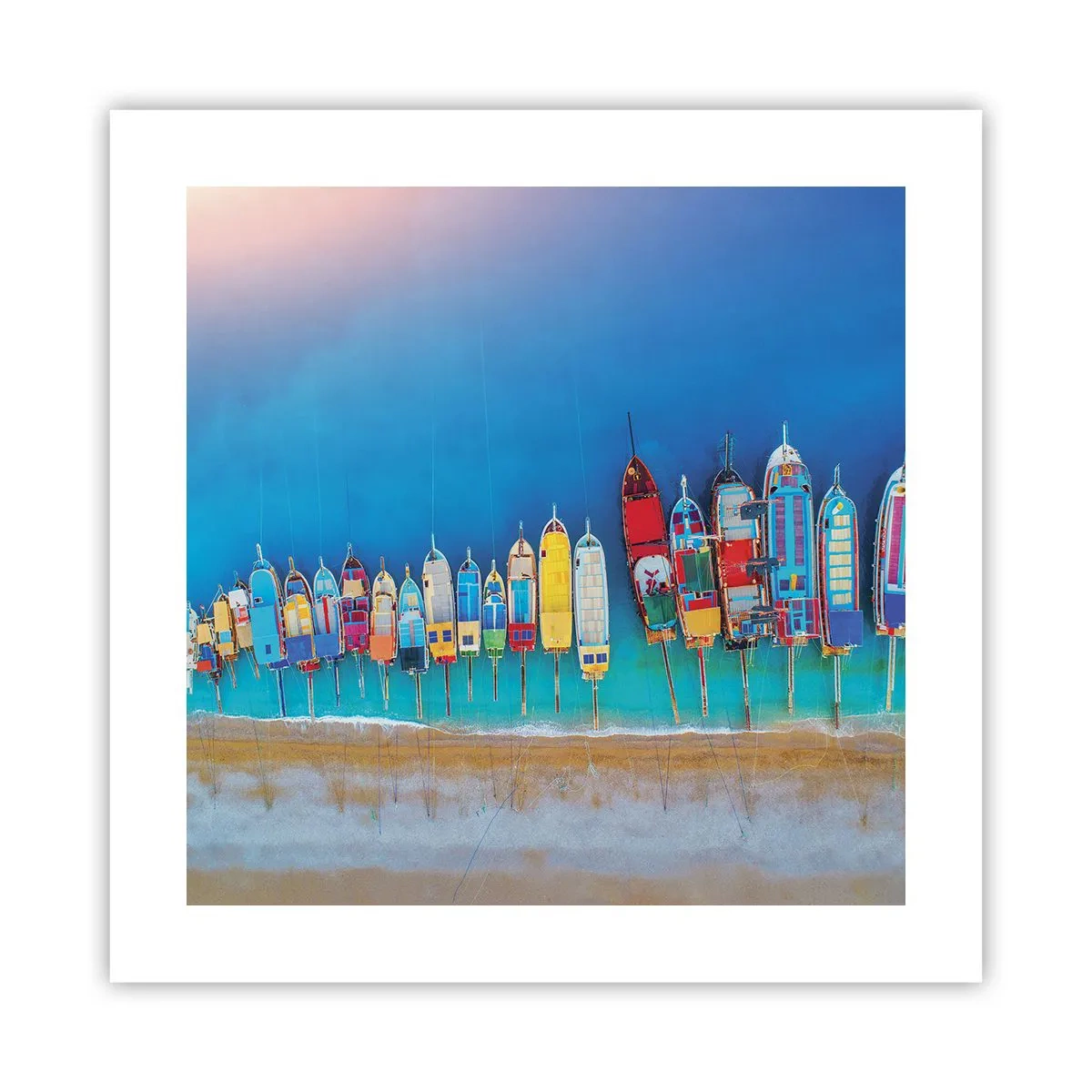 Affiche - Poster - Une vue à vol d'oiseau - 40x40 cm