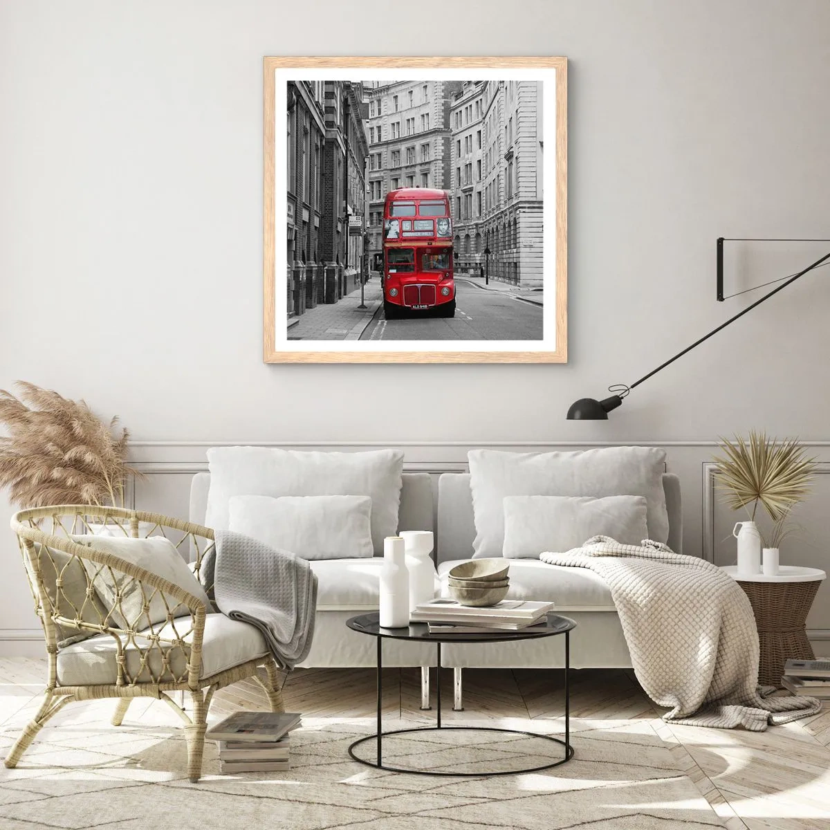 Affiche dans un chêne clair - Poster - La vie de tous les jours ne doit pas être grise - 30x30 cm