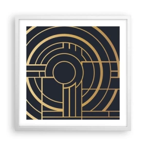 Affiche dans un cadre blanc - Poster - Rotation des éléments - 50x50 cm