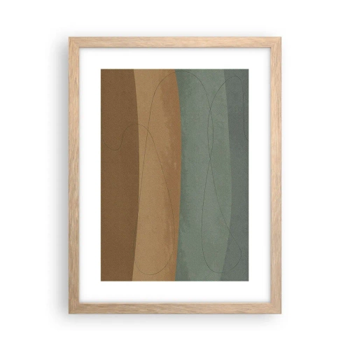 Affiche dans un chêne clair - Poster - Composition horizontale - 30x40 cm