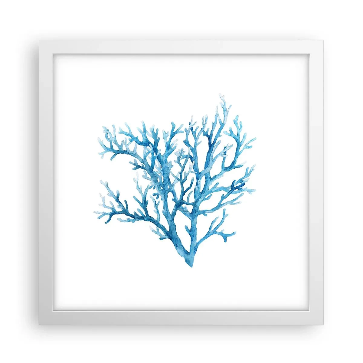 Affiche dans un cadre blanc - Poster - Filigrane nautique - 30x30 cm