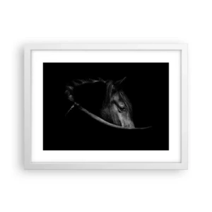 Affiche dans un cadre blanc - Poster - Prince Noir - 40x30 cm