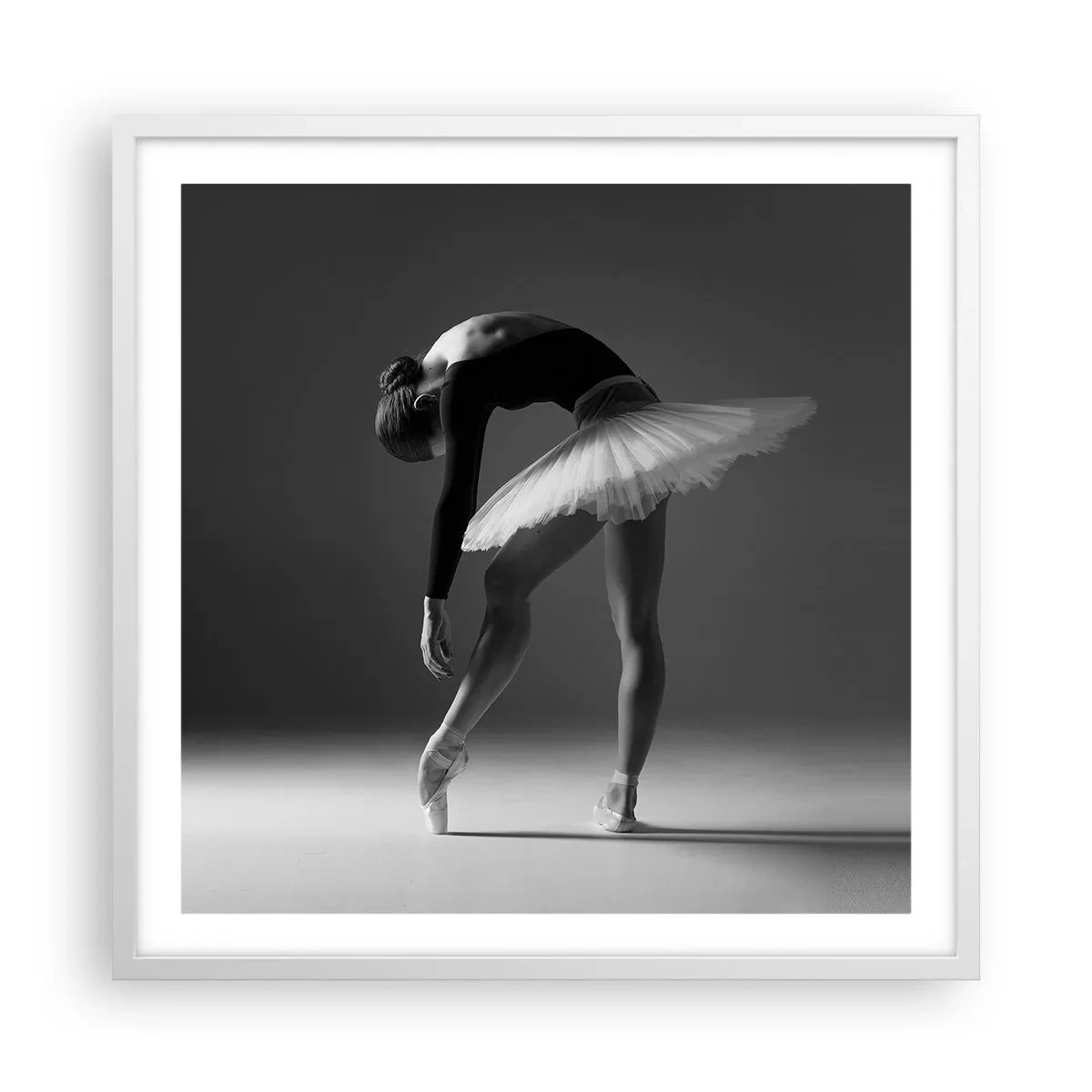 Affiche dans un cadre blanc - Poster - Belle ballerine - 60x60 cm