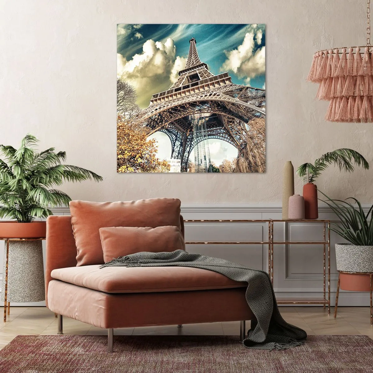 Impression sur toile - Image sur toile - Et en automne à Paris... - 70x70 cm
