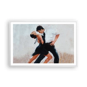 Affiche dans un cadre blanc - Poster - Tango de mes rêves et pensées - 91x61 cm