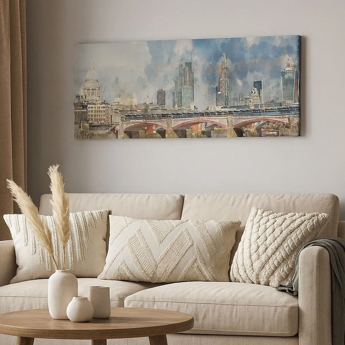 Impression sur toile - Image sur toile - Londres dans toute sa splendeur - 100x40 cm