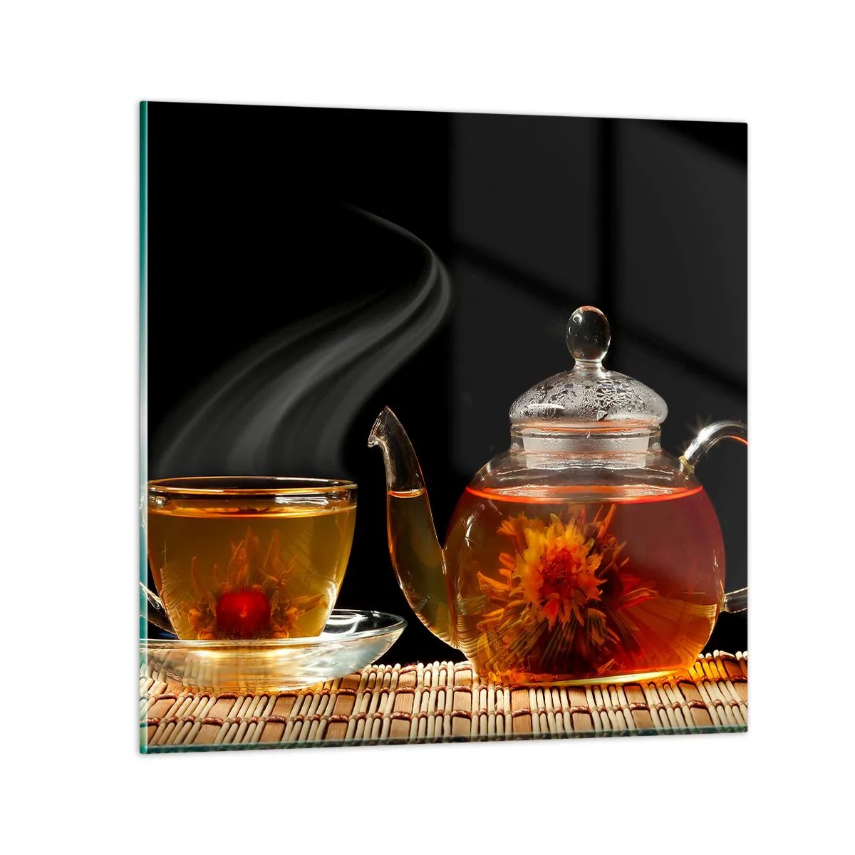 Impression sur verre - Image sur verre - La magie et l'art de l'infusion du thé - 30x30 cm
