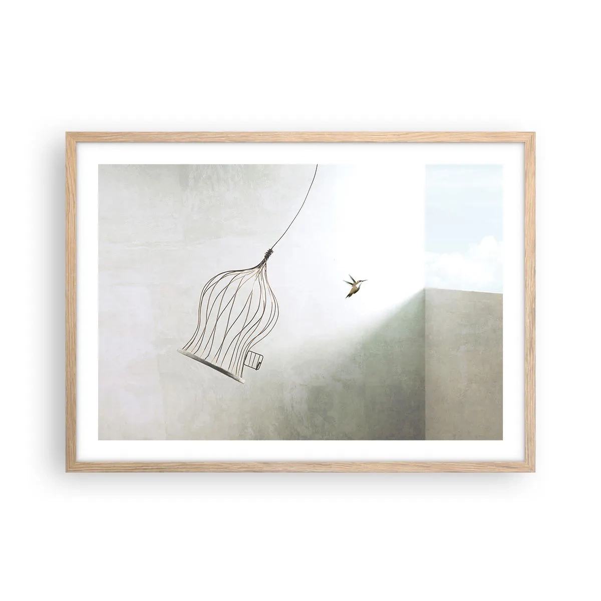 Affiche dans un chêne clair - Poster - Dans son élément - 70x50 cm