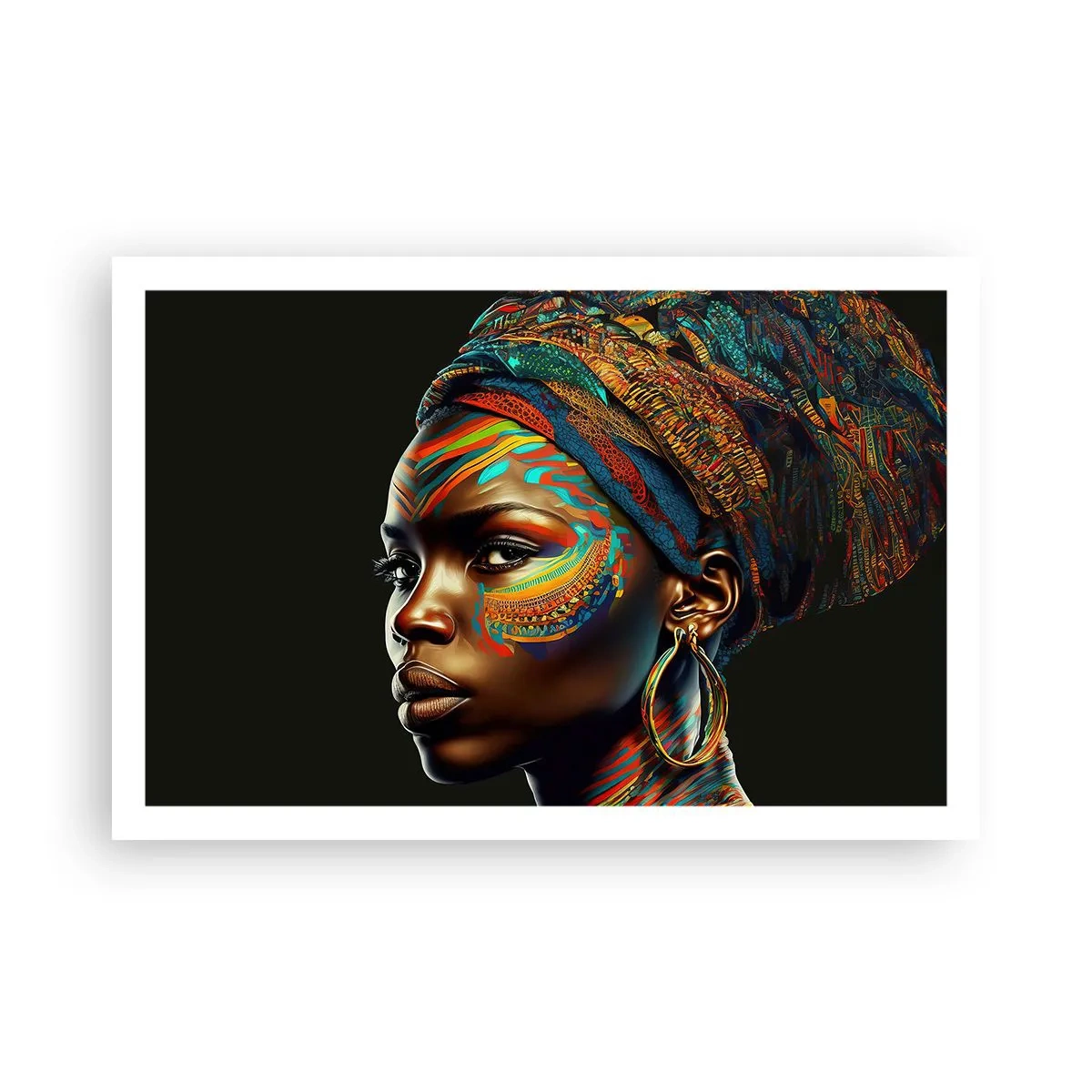 Affiche - Poster - reine africaine - 91x61 cm