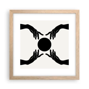 Affiche dans un chêne clair - Poster - Signe secret - 30x30 cm