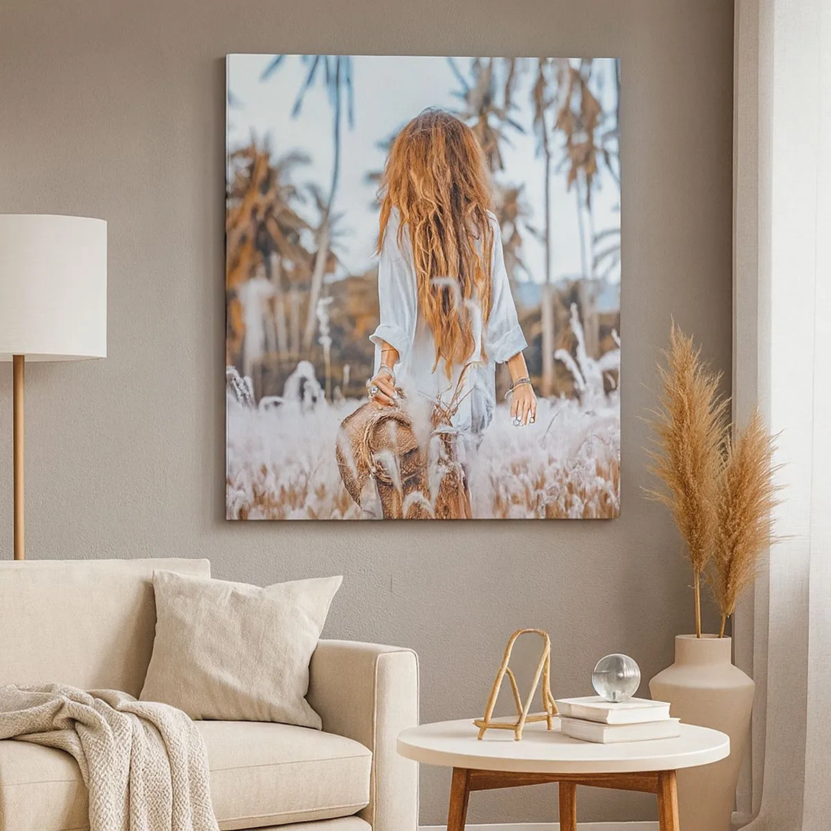 Impression sur toile - Image sur toile - Né de peluches d'herbe - 30x30 cm