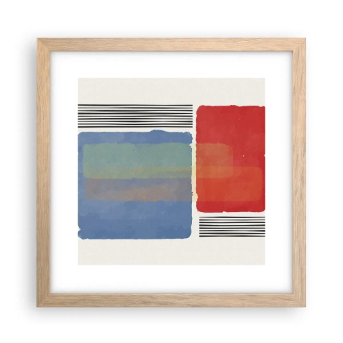 Affiche dans un chêne clair - Poster - Esprit et lettre de la géométrie - 30x30 cm