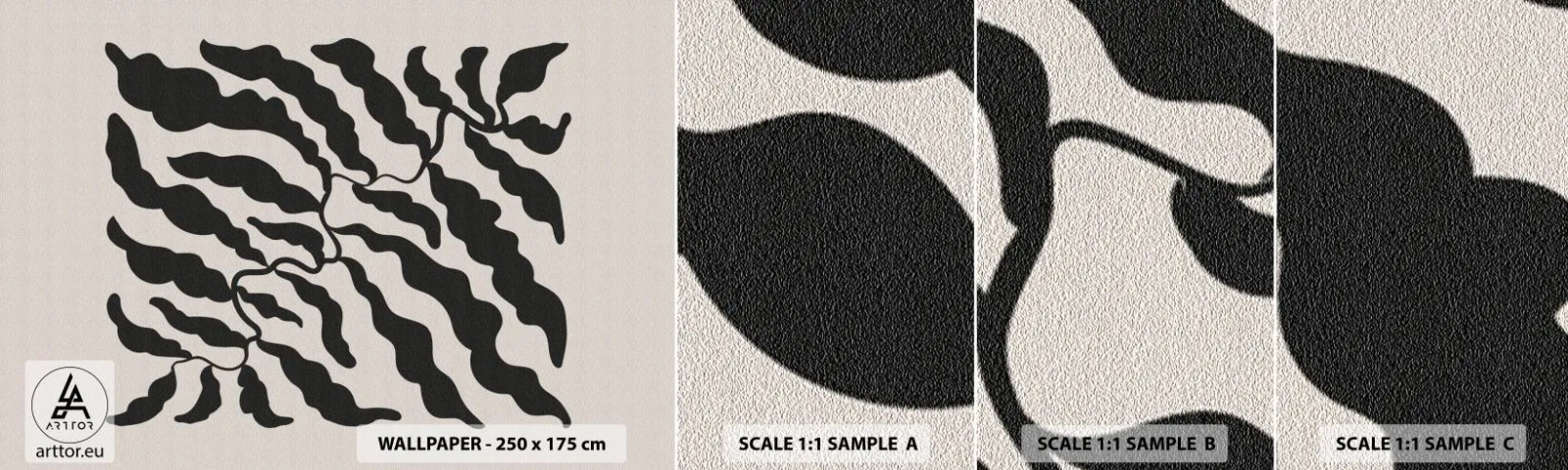 Échantillon De Papier Peint Standard Eco - La nature du carré - Bohème, Plantes, Morceau - 100x30 cm