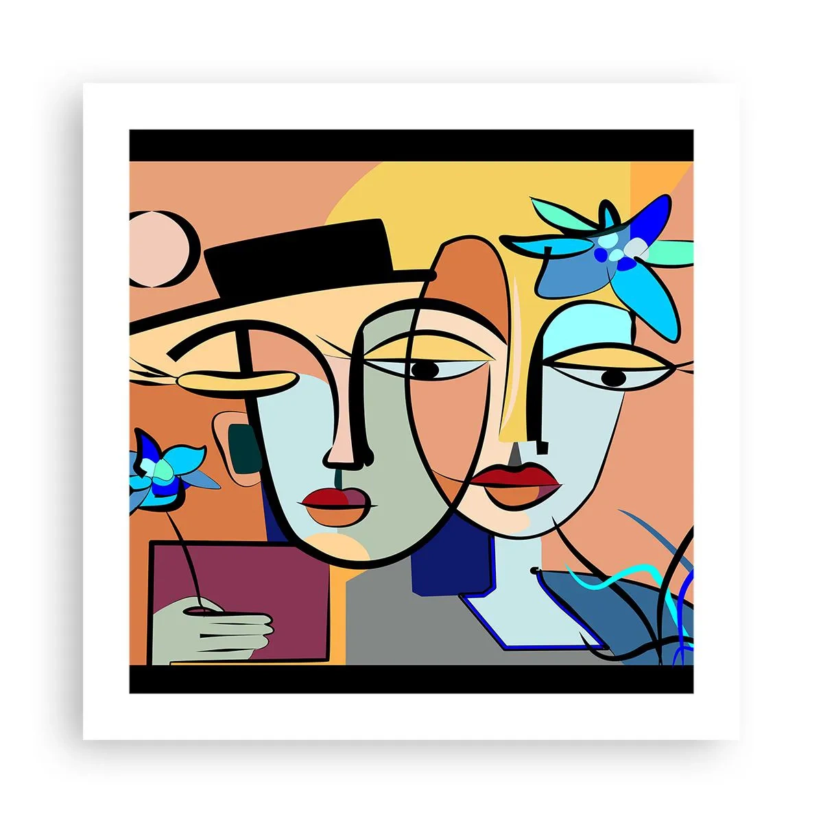 Affiche - Poster - Le Rendez-vous de Picasso - 50x50 cm