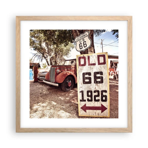 Affiche dans un chêne clair - Poster - La légende de la province américaine - 40x40 cm