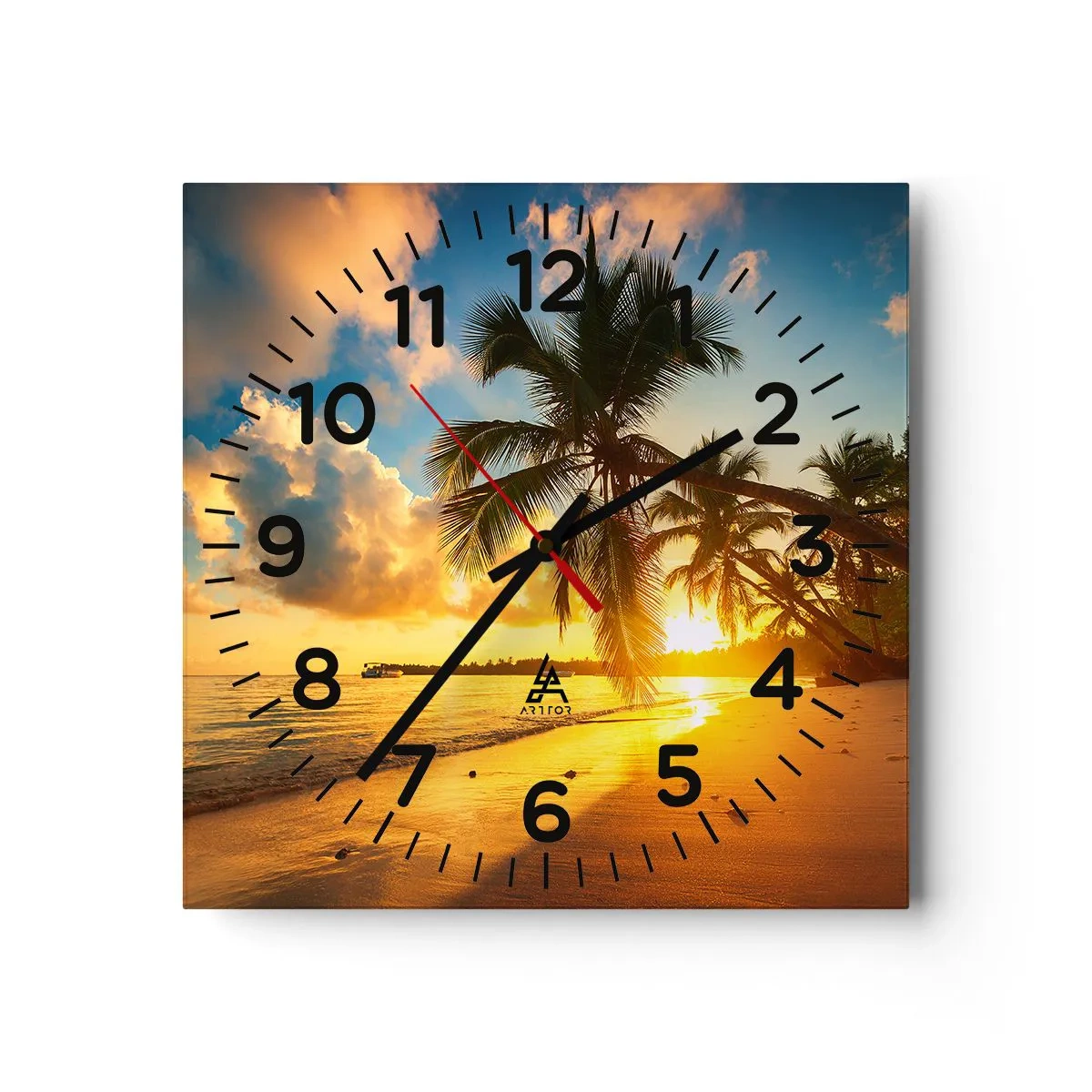 Horloge murale - Pendule murale - Rêve caribéen - 30x30 cm