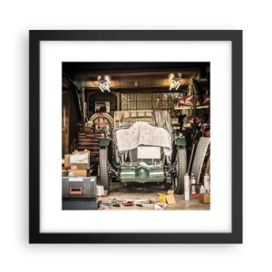 Affiche dans un cadre noir - Poster - Retour vers le passé - 30x30 cm