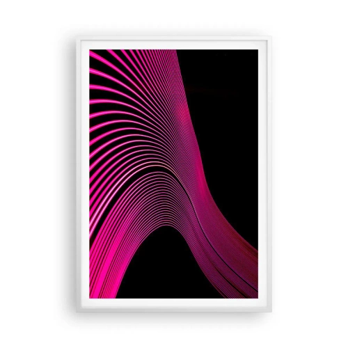 Affiche dans un cadre blanc - Poster - Avenue de lumière - 70x100 cm