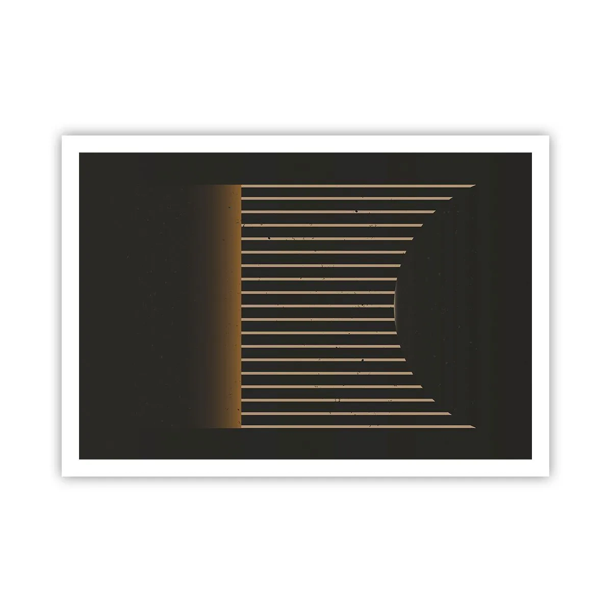 Affiche - Poster - Motif géométrique à rayures sur fond sombre - 100x70cm - Explorez les ténèbres - Décoration murale moderne pour le salon et la chambre ARTTOR