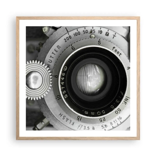 Affiche dans un chêne clair - Poster - Histoire d'Hollywood - 60x60 cm