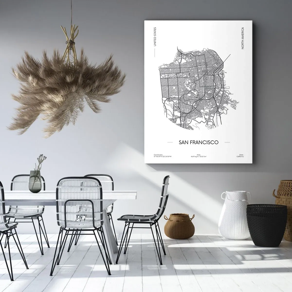 Impression sur toile - Image sur toile - Anatomie de San Fransisco - 55x100 cm