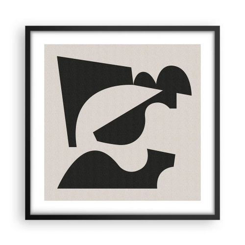 Affiche dans un cadre noir - Poster - À monter soi-même - 50x50 cm